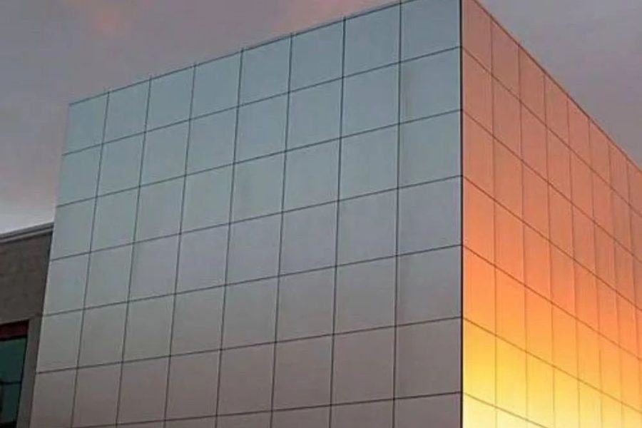 ACP cladding and glazing on a commercial office facade