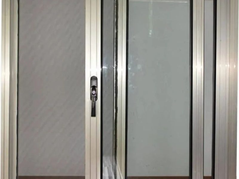 Two-track aluminium sliding window with mosquito mesh